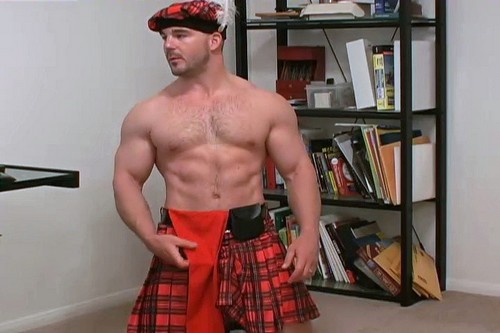 Straight Dude Jeff In Scottish Kilt - Rough Straight Men