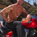 Straight Dude Kevin Crows Baptizes His New Motorbike With Cum