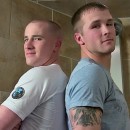 Handsome Military Stud Riley Fucks His Buddy Orion In The Shower