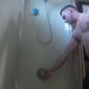 Beefy Military Dude Tom Jacks Off In The Bathroom & Shoots His Load Into The Camera