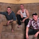 Muscled Military Guys Niko, Cruz & Jaxon In Hot Bathroom Orgy