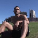 Hot, Hairy & Straight Basketball Player Kelvin Strokes His Big Thick Cock