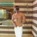 Handsome Ripped Stud Dominic Strokes His Huge Thick Tool In The Shower