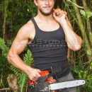 Ripped, Tall & Hairy Lumberjack Derek Strokes His Thick 8-Inch Hard Cock