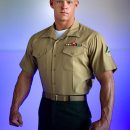 Tall, Ripped Marine Dane Strokes His Hard Cock & Busts His Nut