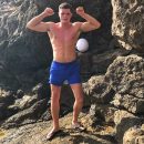 Best Buddies Logan Brown & Clayton Hughes Stroke Their Uncut Cocks On A Rocky Beach