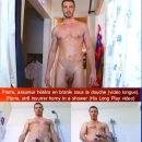 Sexy, Handsome Insurer Pierre Strokes His Big Thick Cock In The Shower