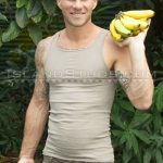 Masculine & Handsome Banana Farmer Calvin Strokes His Big Belly-Slapper & Shoots a Huge Load